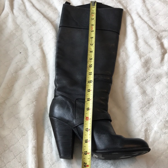 Sam Edelman tall black leather boots-size 8-4”heel - Picture 3 of 9